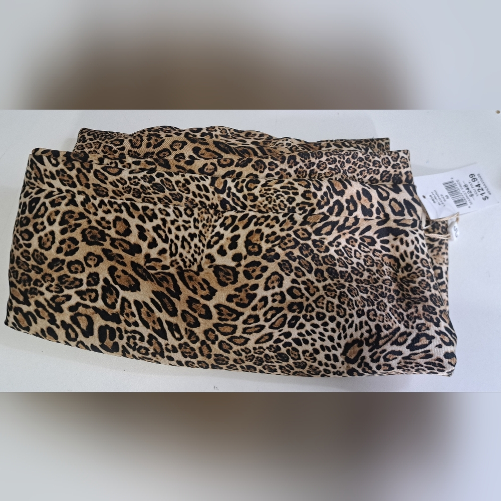 NWT Ronny Kobo Women's Micah Pants Leopard Medium Wide Leg Medium 29"W - Picture 10 of 13